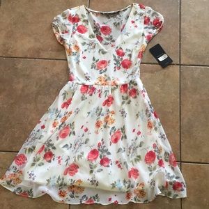 Zara Trafaluc colored floral dress fashion pretty